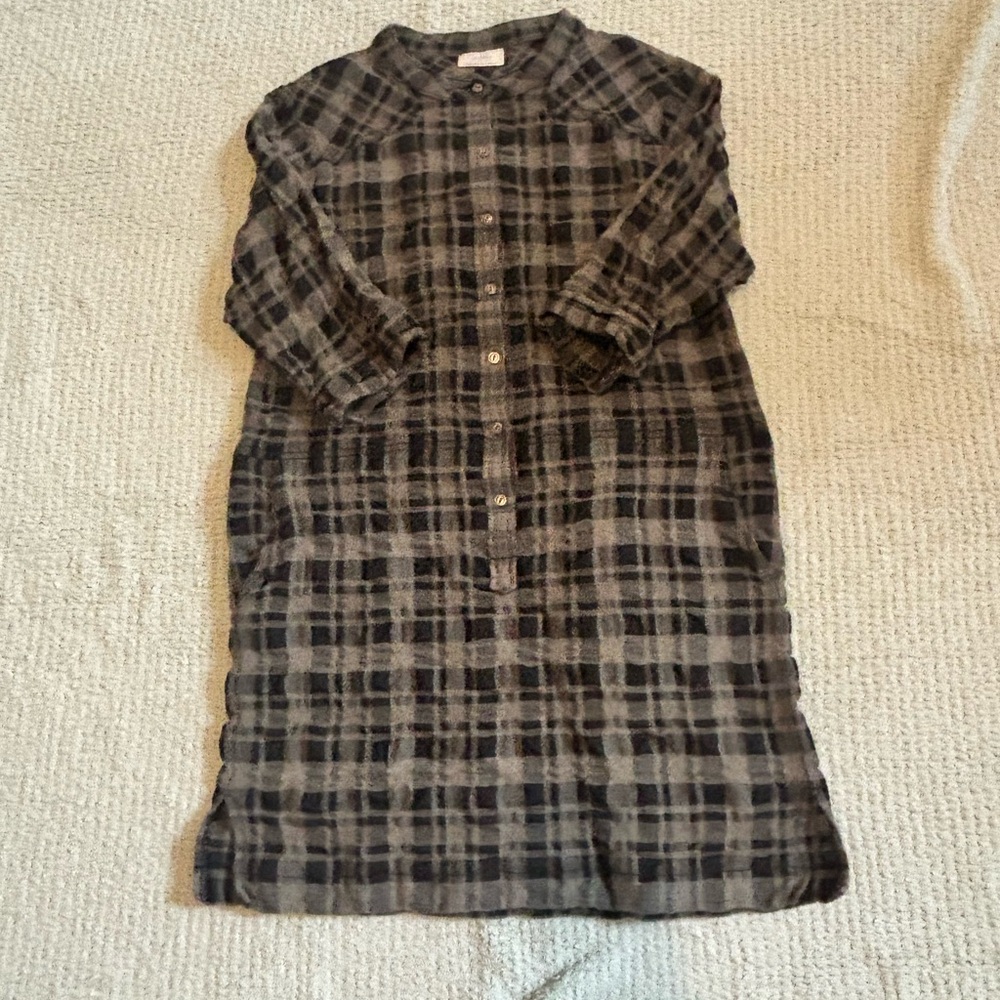 Elegant Long Sleeve Plaid Dress